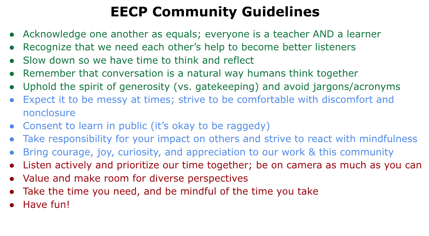 EECP 2026-2027 Community Guidelines